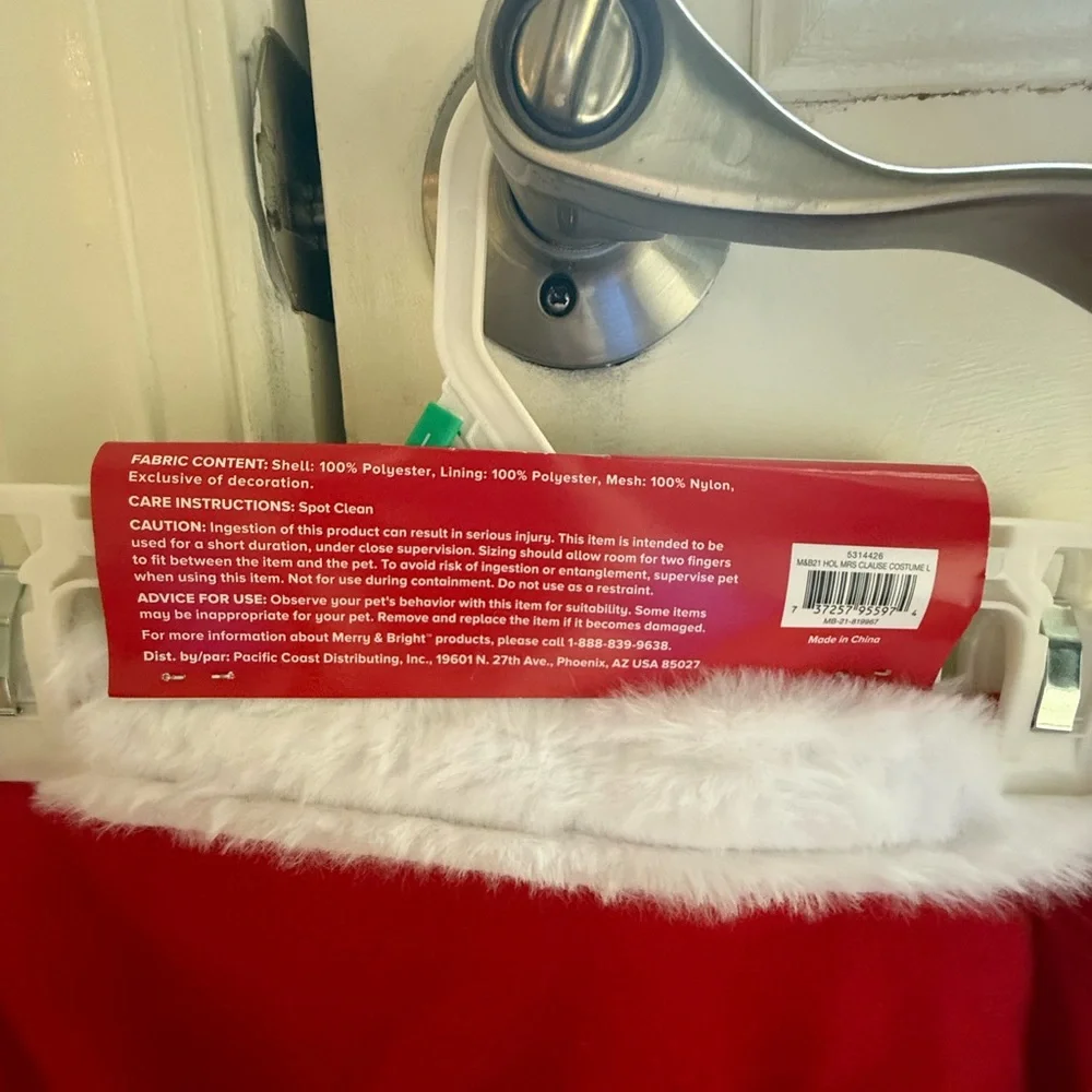 Dog Mrs. Claus costume